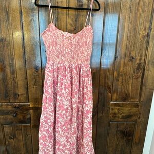 Free People Pink Floral Maxi Dress